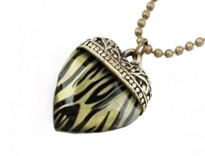 Leopard Heart Pendent Necklace