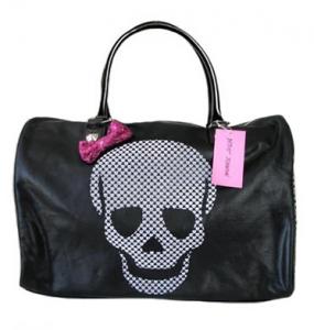 betsey johnson skull luggage