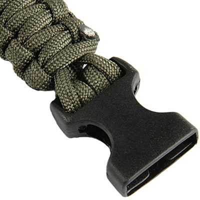 Combat Ready Paracord Survival Bracelet Black