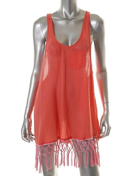 fringe beach cover up