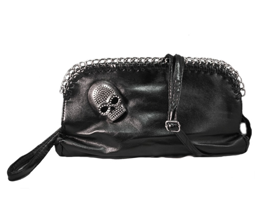 black skull clutch