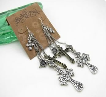 lucky cross earrings