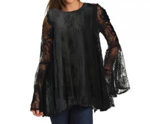 Bohemian Chic Bell Sleeve Lace Top Cover-Up