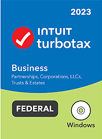 TurboTax Business 2023 Federal Only + E-file, For PC, Disc Or Download